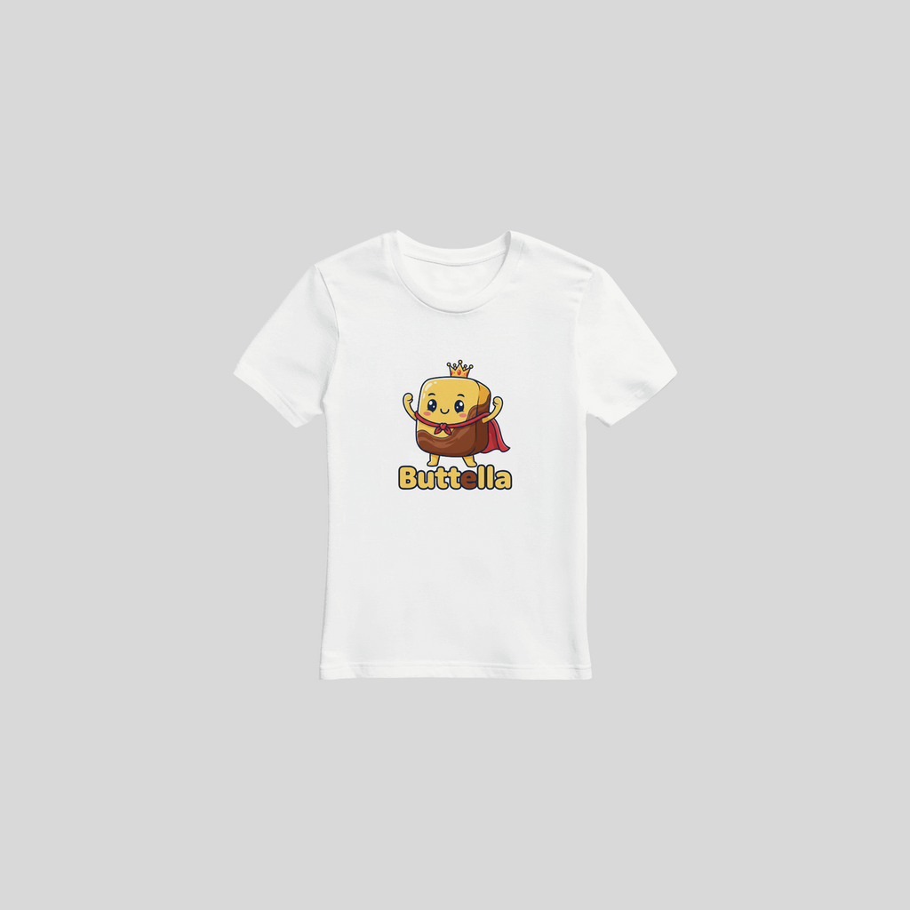 Kinder T-Shirt Buttella am Morgen – Lustiges Spruch-Shirt