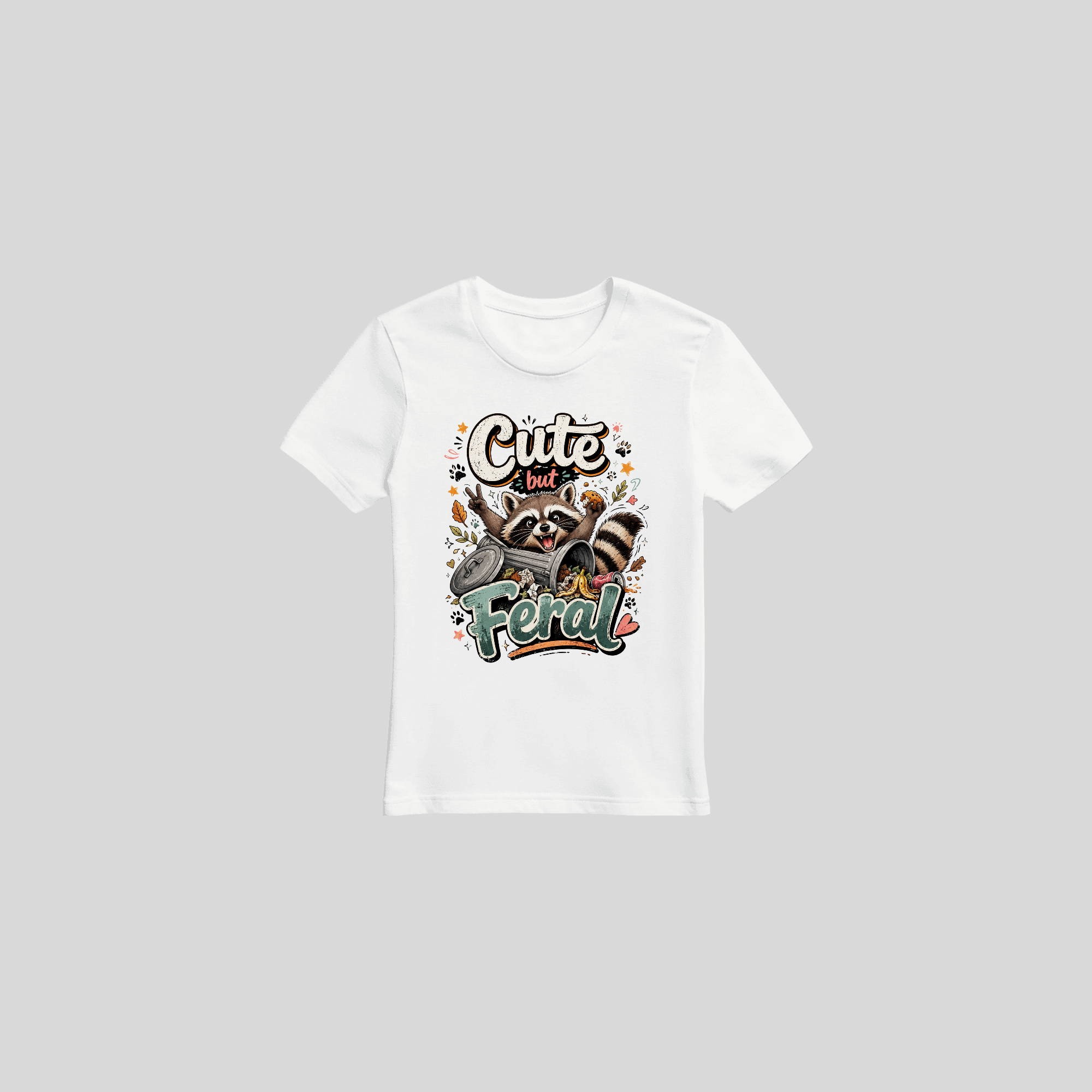 Wilder Waschbär – Lustiges Kinder T-Shirt mit Tier-Motiv