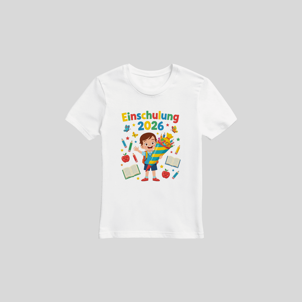 Einschulung T-Shirt – Personalisiert mit Name & Datum