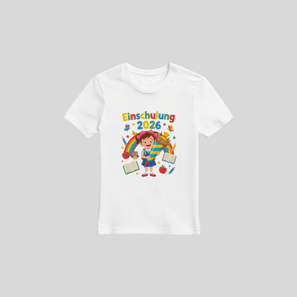 Einschulung Shirt für Mädchen – Personalisiert mit Name & Datum