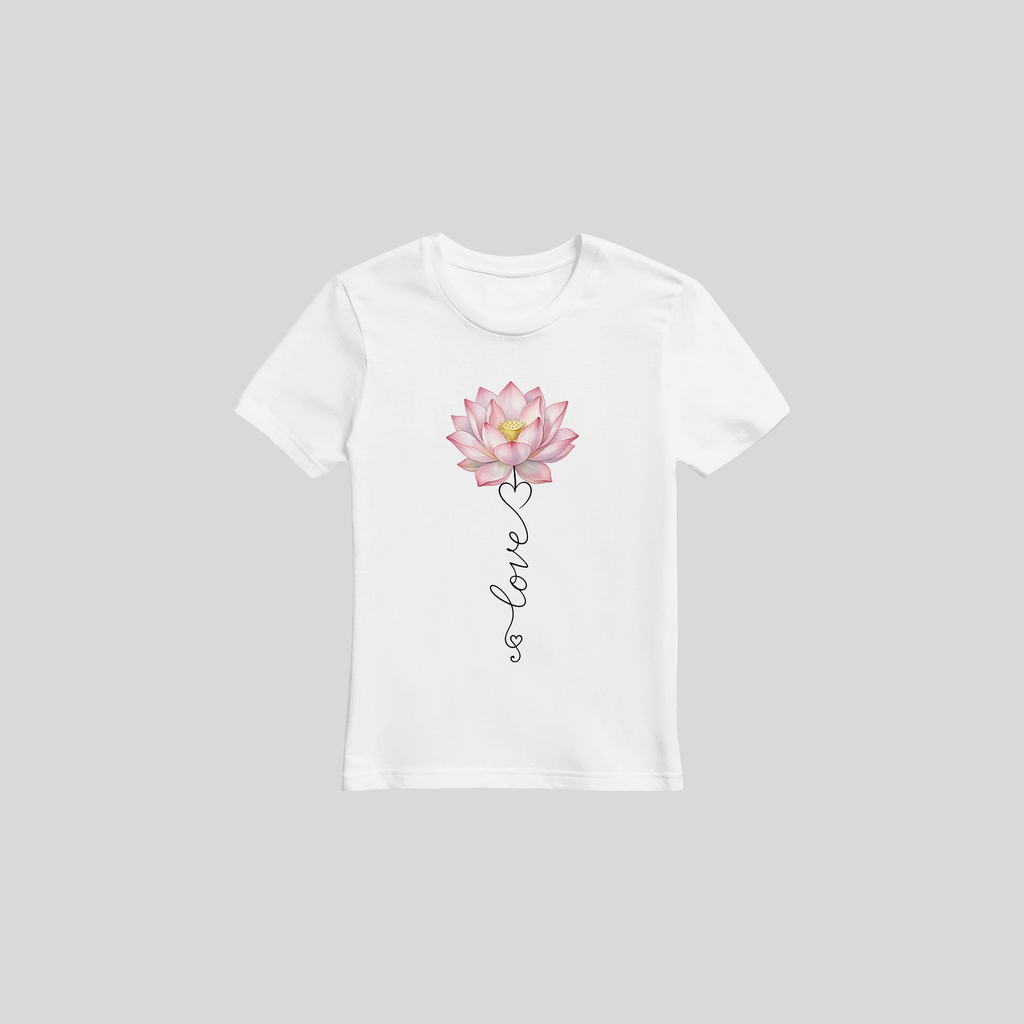 T-Shirt Lotus Love – Blumen Motto Shirt