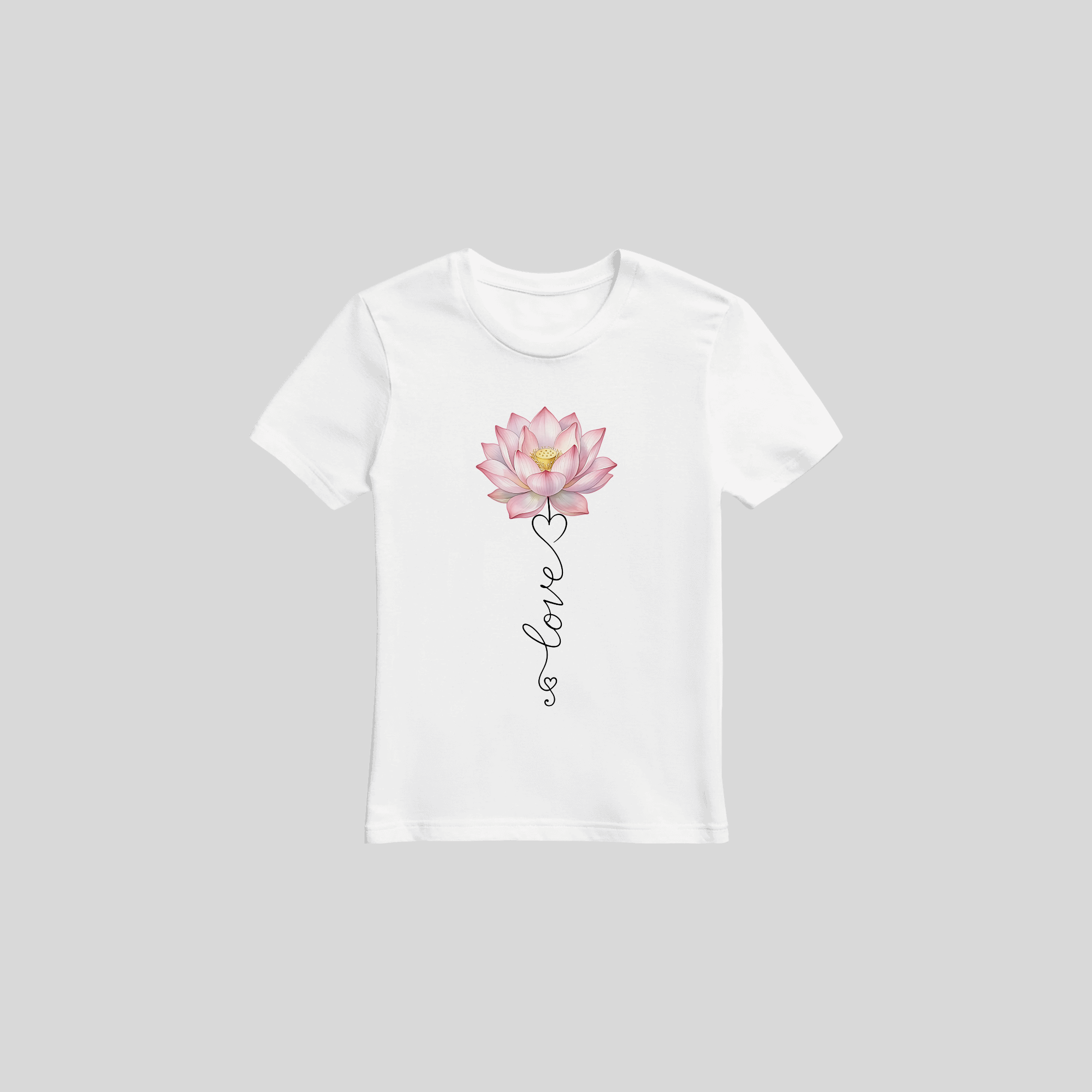 T-Shirt Lotus Love – Blumen Motto Shirt