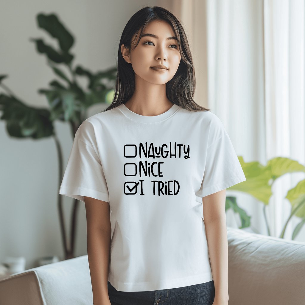 Statement T-Shirt „I Tried“ – Lustiges Unisex Shirt