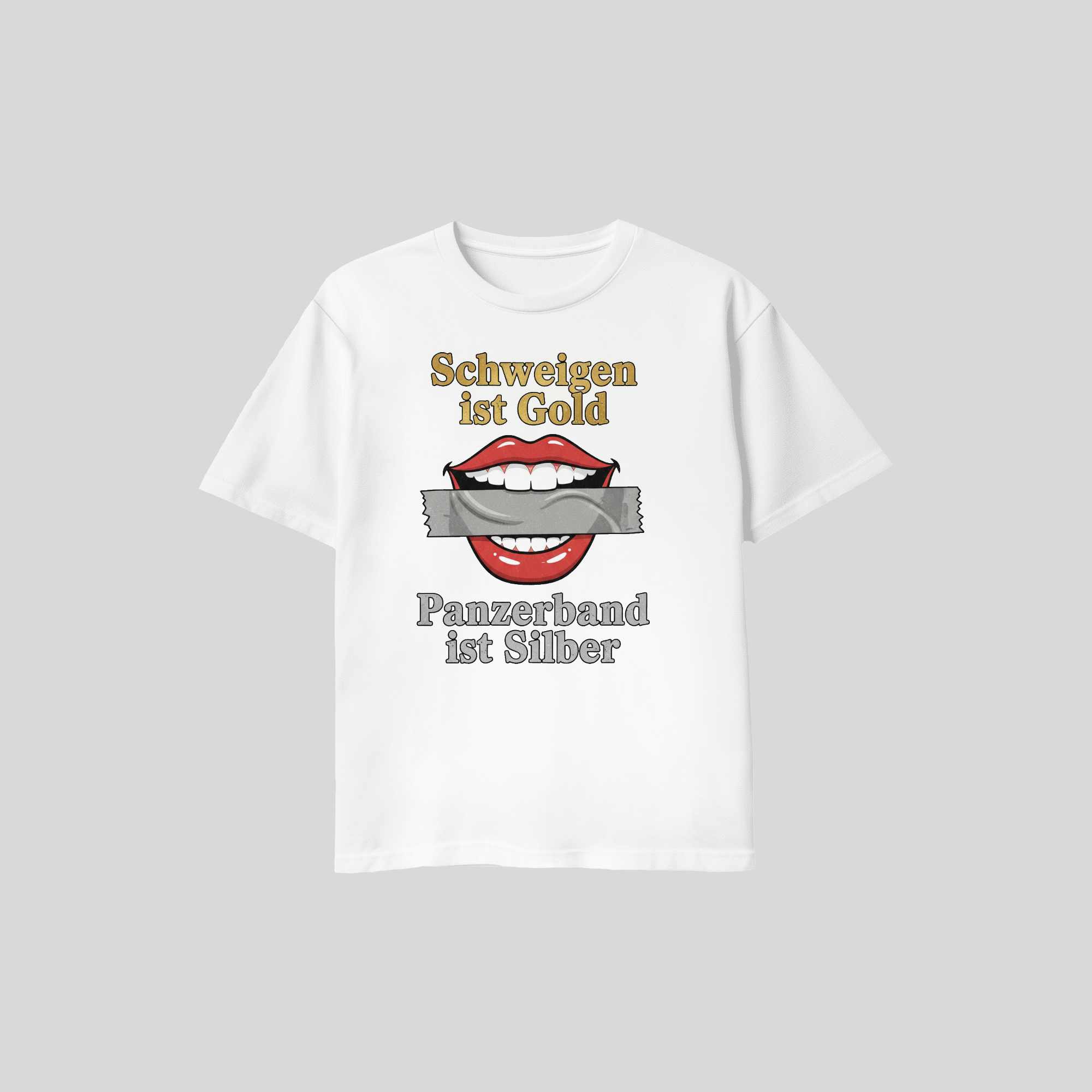 Schweigen ist Gold - Lustiges Motto T-Shirt
