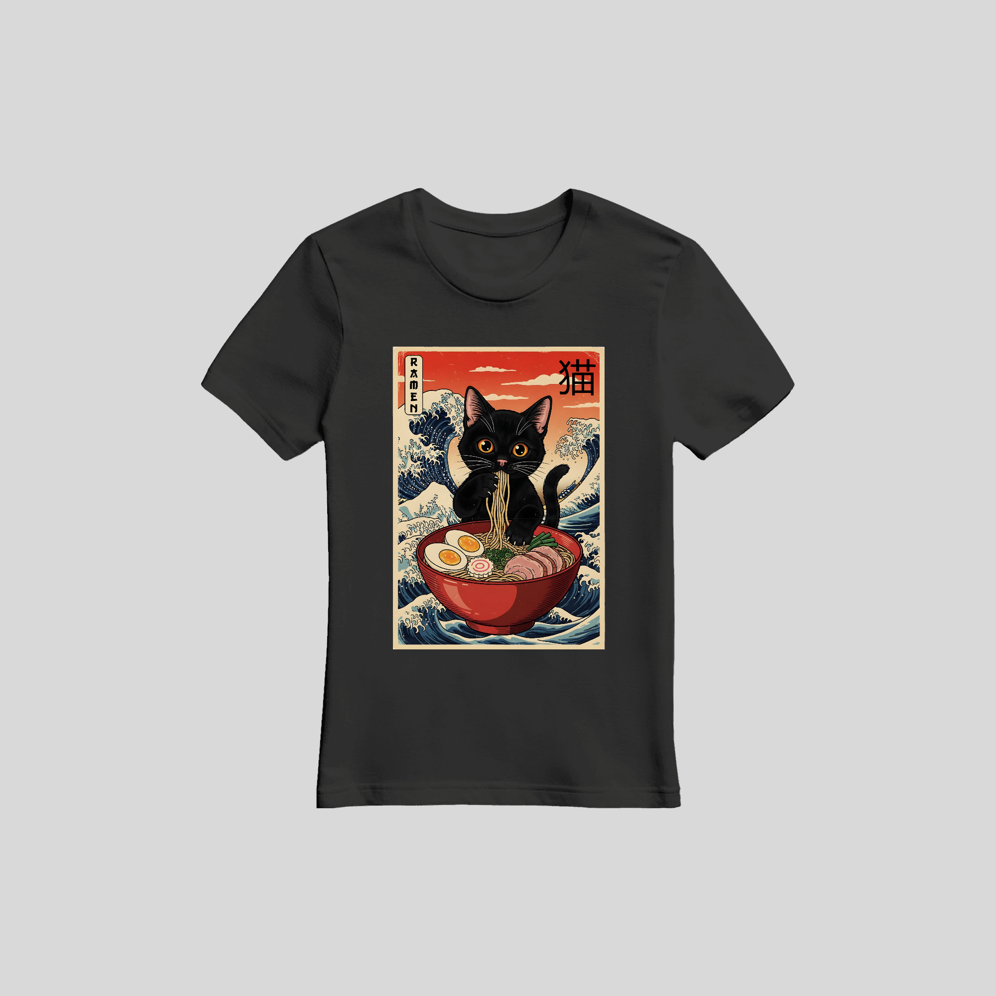 Ramen Katze Anime T-Shirt –  Unisex