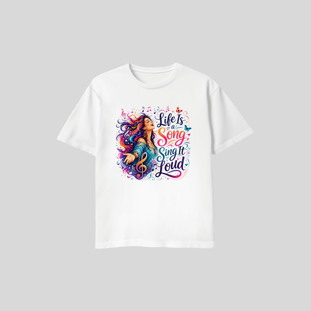 Motto T-Shirt Das Lied vom Leben – Lustiges Spruch-Shirt