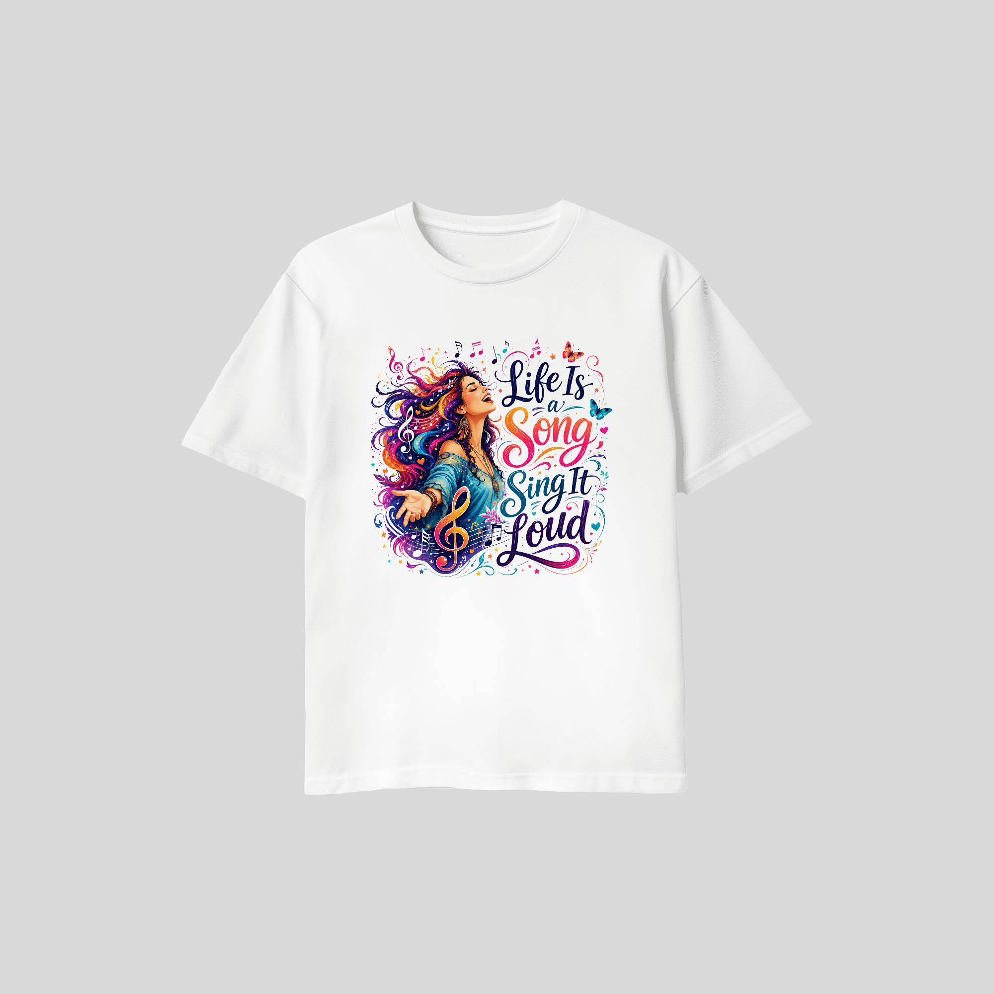 Motto T-Shirt Das Lied vom Leben – Lustiges Spruch-Shirt