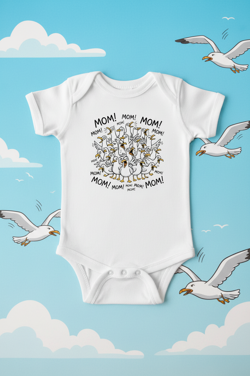 Baby Body mit originalem MOM! Print