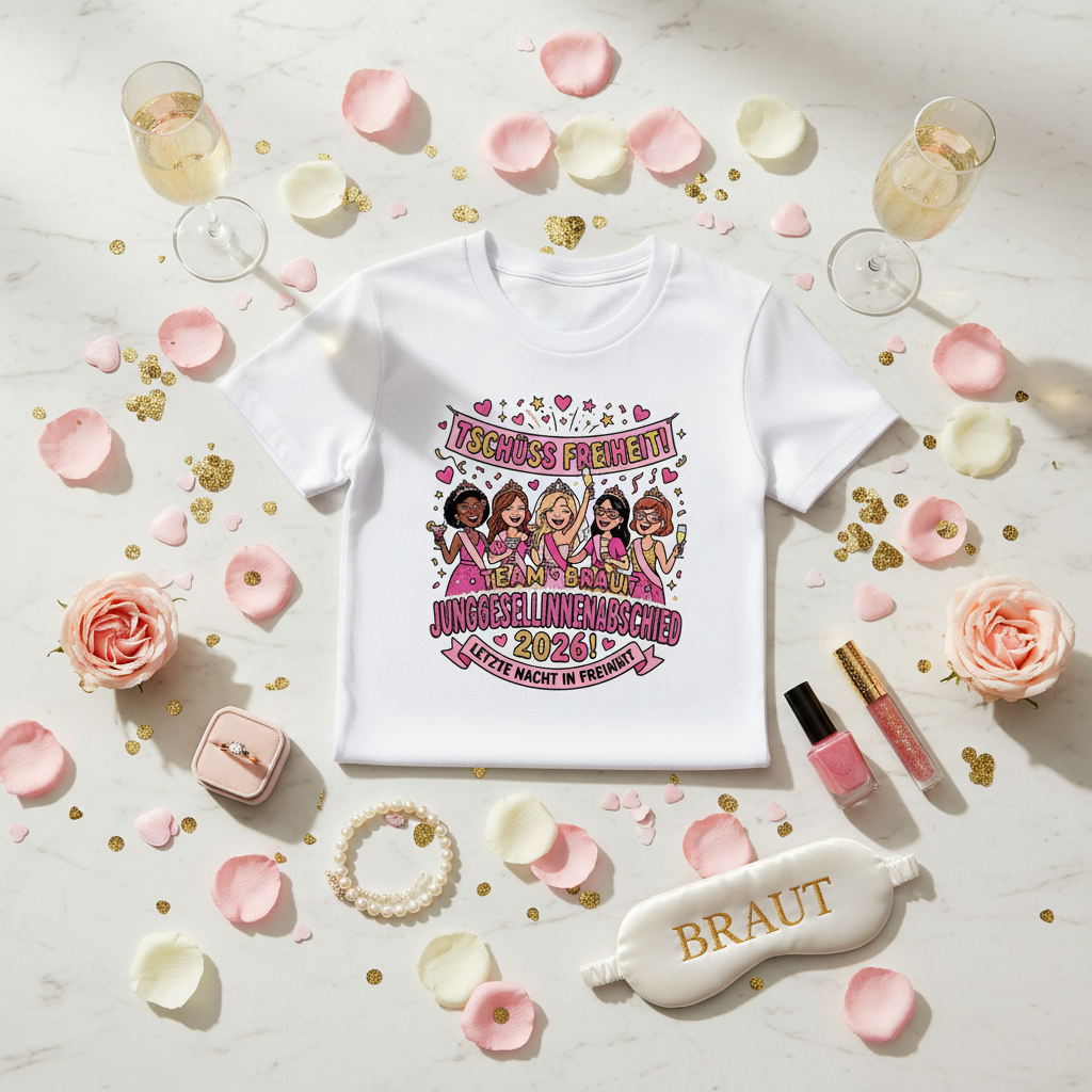 JGA Braut T-Shirt Lifestyle Werbebild | HV Digitaldruck