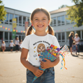Schulanfang T-Shirt Mädchen – personalisiert mit Name & Datum