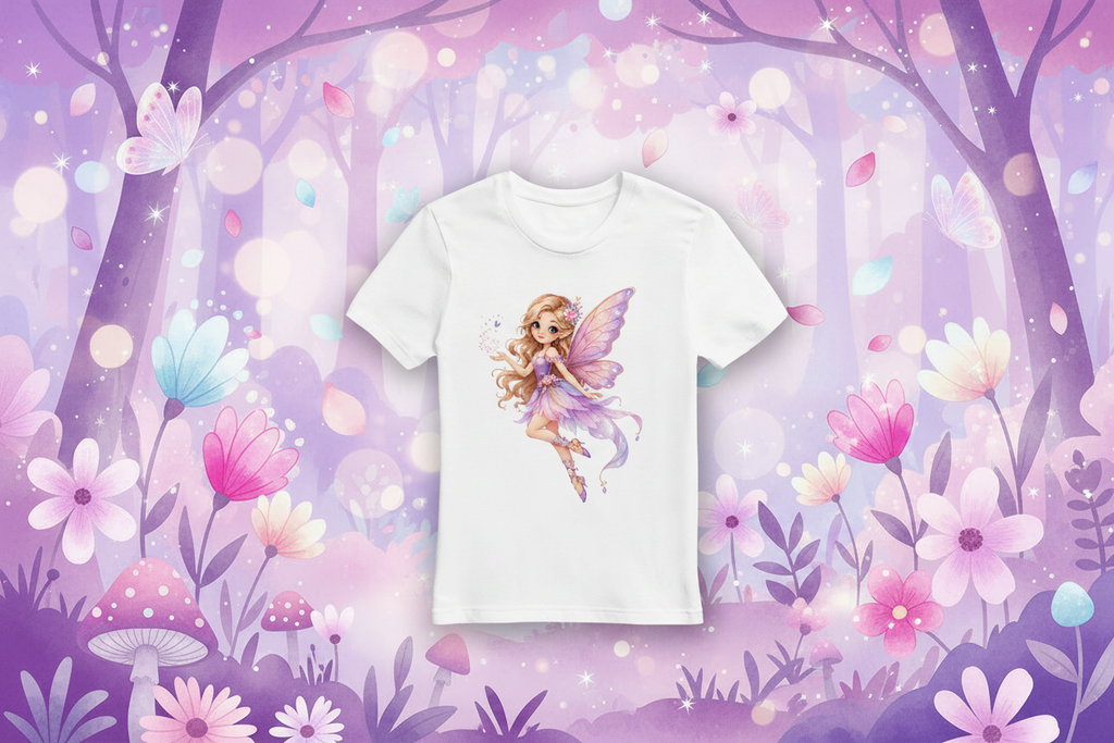 Kinder T-Shirt Fee mit magischem Feenhintergrund