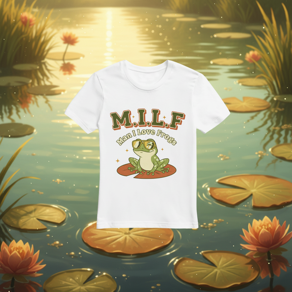 M.I.L.F. Man I Love Frogs T-Shirt – Lustiger Frosch Retro Print