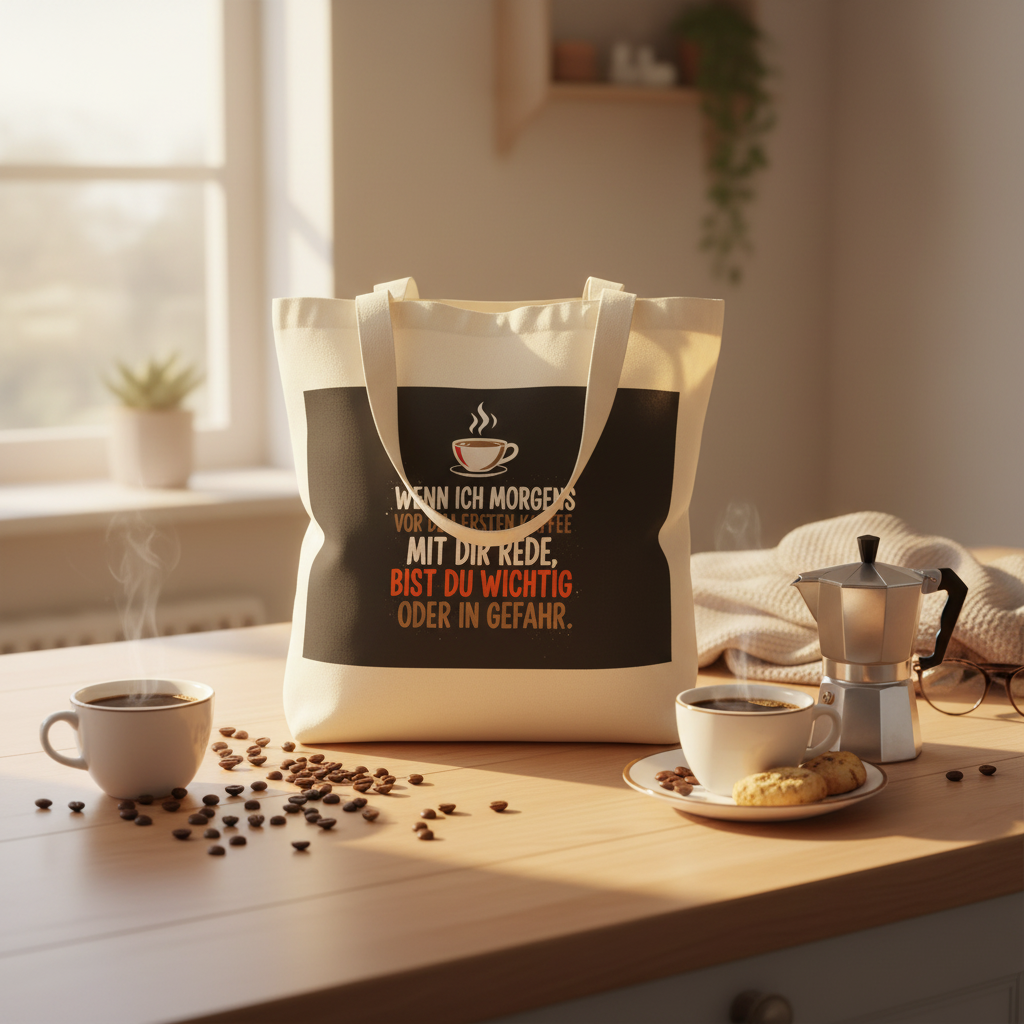 Einkaufstasche Kaffee Lifestyle Werbebild | HV Digitaldruck