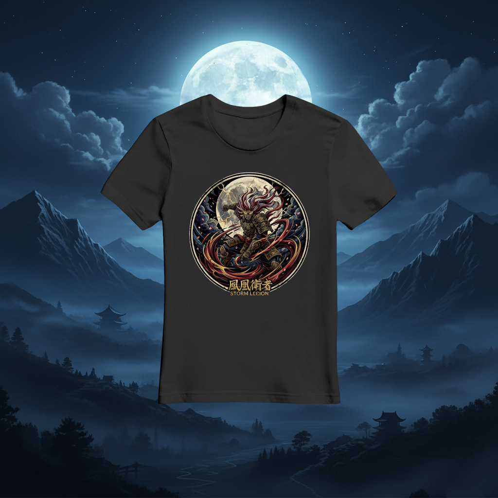 Storm Legion T-Shirt mit Mondlicht Hintergrund