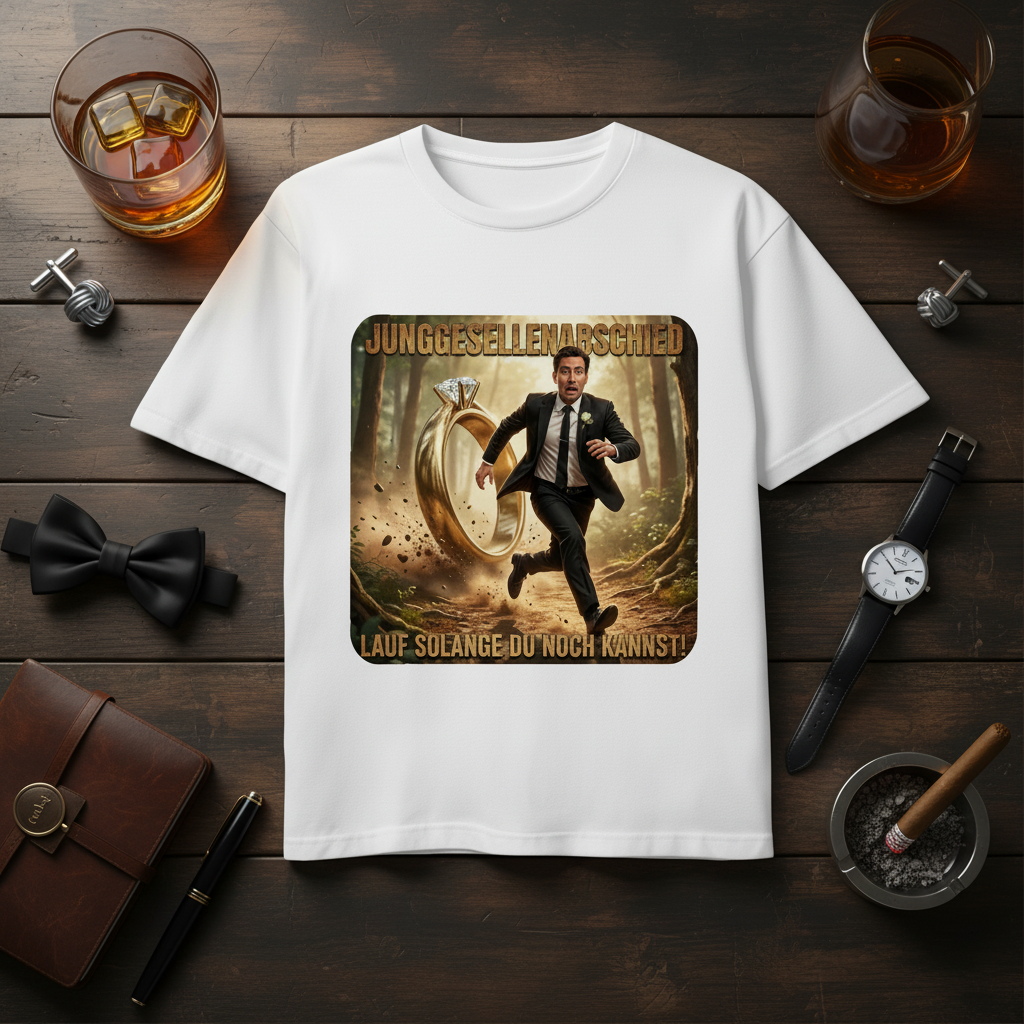 JGA Bräutigam T-Shirt Lifestyle Werbebild | HV Digitaldruck