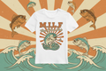 T-Shirt zentriert mit angepasstem Hintergrund