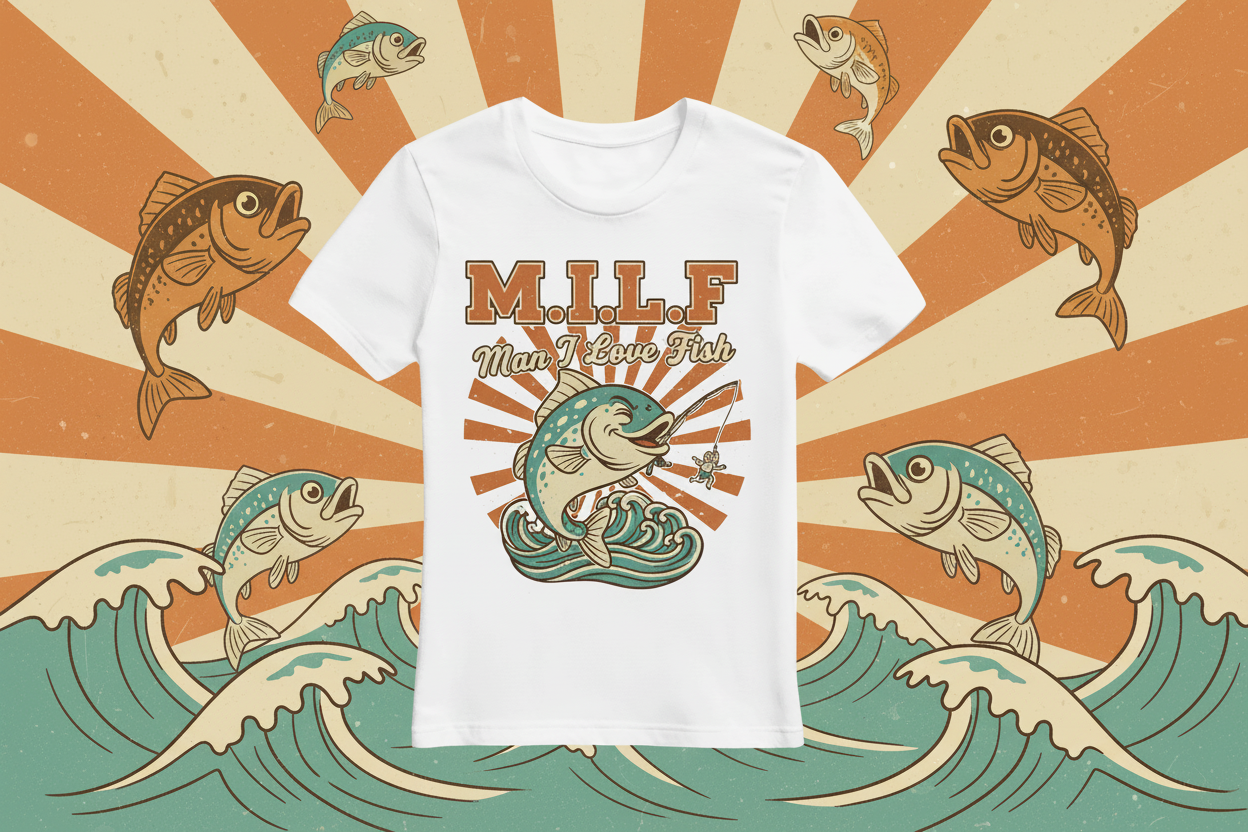 T-Shirt zentriert mit angepasstem Hintergrund